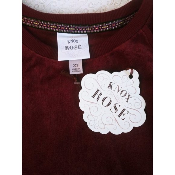 NWT Women's Knox Rose Soft Rib Knit‎ Cuffed Long Sleeve Sweatshirt - Picture 8 of 9